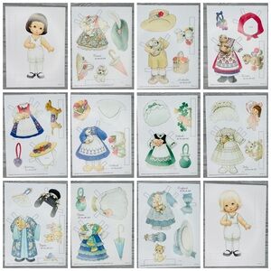 vintage current friends around the world paper doll collection by Morehead uncut